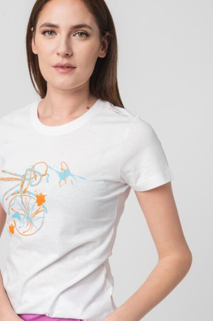 Casual T-Shirt F Bicycle Color White-L - Image 5