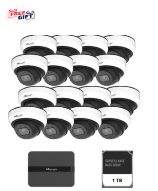 KIT16 MILESIGHT DOME 2MP NVR 16 CHANNELS