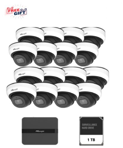 KIT16 MILESIGHT DOME 2MP NVR 16 CHANNELS
