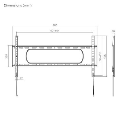 TV MOUNT SERIOUX TV73-48F 43"-90" 80KG - Image 6