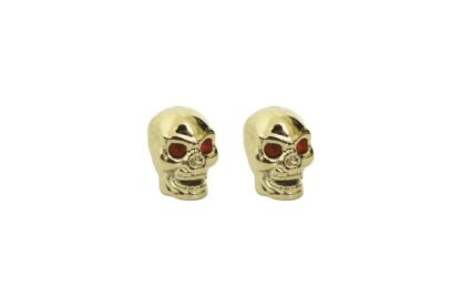 SKULL VALVE COVERS VC2912, 2PCS, GOLD