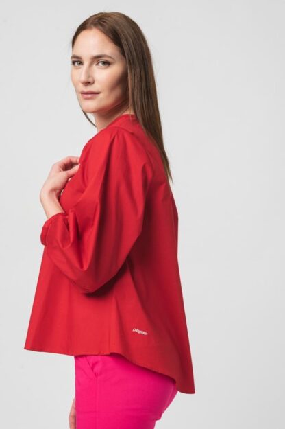 Women's Casual Shirt Red S - Image 4