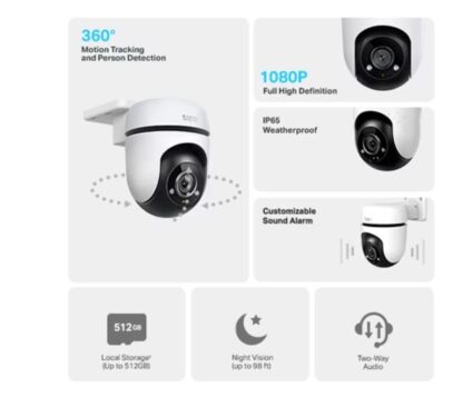 TP-LINK WIFI CAM PAN/TILT NIGHT FHD C500 - Image 2