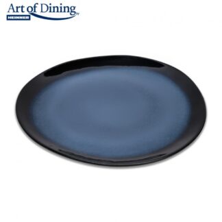 SET OF 4 OVAL CERAMIC PLATES 21 CM, SERENITY