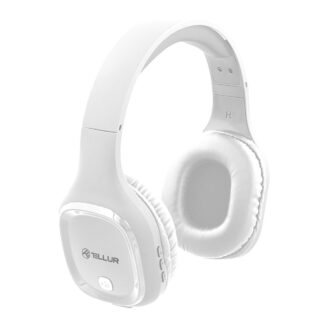 Headphones with microphone. Tellurium Pulse, white