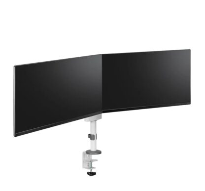 Neomounts double monitor desk stand 17"-27" white - Image 3