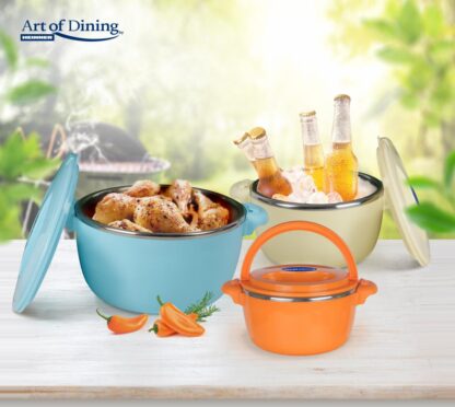 FOOD WARMER 3 PCS SET 2+4+6L,BELLY BLUE - Image 13