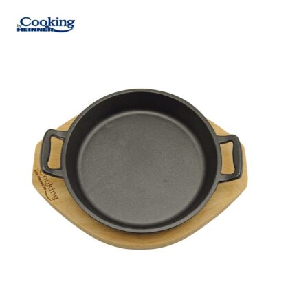 CAST IRON PAN DIA 20 CM, WOODEN BASE - Image 3