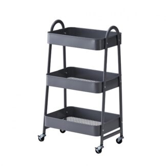 3-SHELF STORAGE TROLLEY Grey