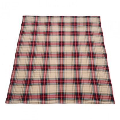 Fleece Blanket 200x220 cm - Beige Checks