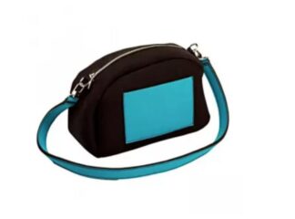 NFUN FUNNY BLACK TURQUOISE SHOULDER BAG