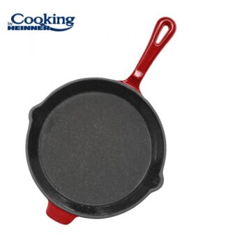 ENAMEL CAST IRON PAN 26x5CM,RED LINE