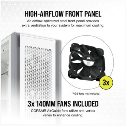 Corsair Case 7000D AIRFLOW Full-Tower White - Image 2