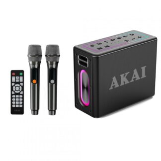 Akai portable speaker with 2 80W microphones