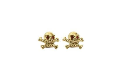 NMX SKULL & BONES VALVE COVER, 2PCS, GOLD