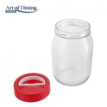 GLASS STORAGE JAR WITH LID, 1.5 L