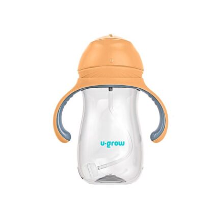 Tritan straw cup, orange, 300ml, U-Grow - Image 2