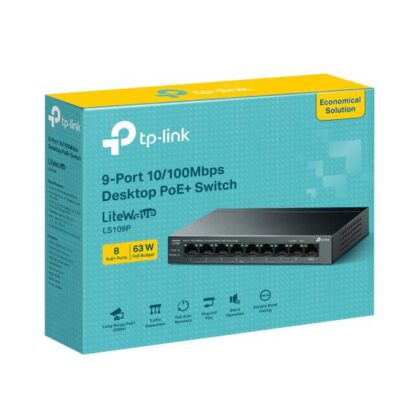 TP-LINK LS109P 9 PORT 10/100 SWITCH - Image 2