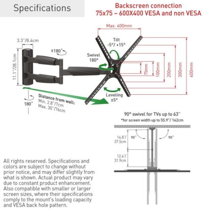 Barkan TV Wall Mount 13"- 65" Black - Image 4