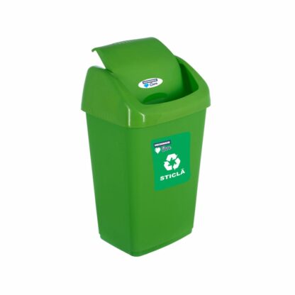 Trash can + LID, RECYCLING 25 L, GREEN