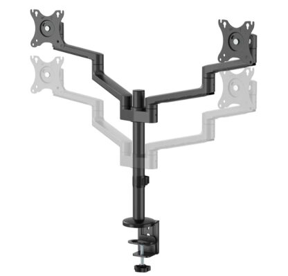 Neomounts double monitor desk stand 17"-27" black - Image 2