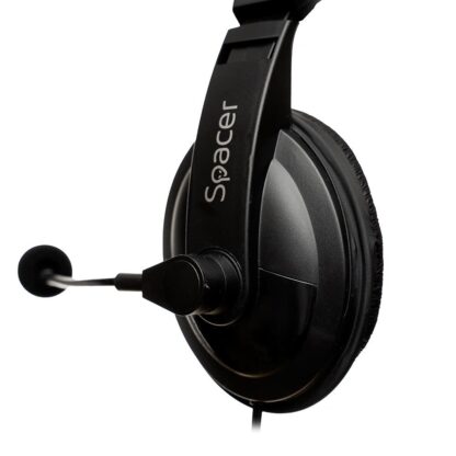 Headset with microphone Spacer, multimedia, black - Image 2