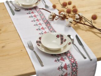 TABLE CLOTHING 33X120CM MODEL TRAD RED
