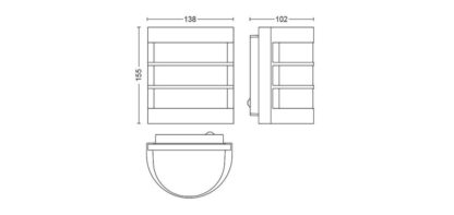 CALGARY wall lantern inox 1x60W 230V - Image 2