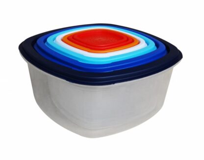 SET OF 7 PLASTIC SQUARE CASSETTES WITH LIDS - Image 3