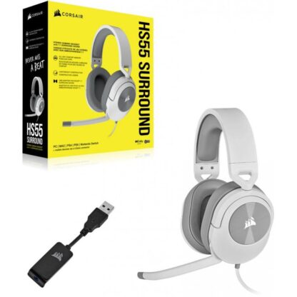 Corsair HS55 Surround Headset, White, Jk - Image 5