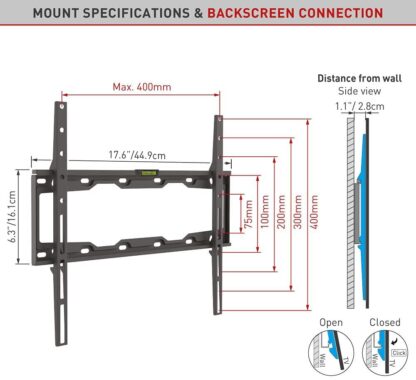 Barkan Fixed TV Wall Mount 19" - 65" - Image 2