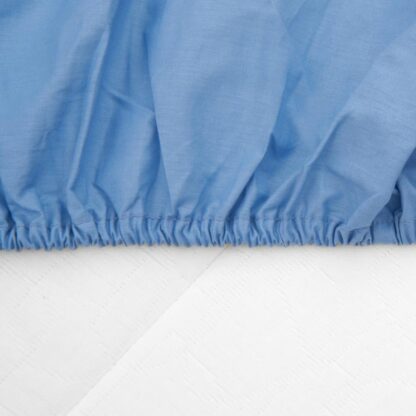 BED SHEET WITH ELASTIC 90X200 CM BLUE - Image 2