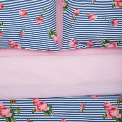 DOUBLE BED LINEN, 100% BBC, 132TC, PINK - Image 3