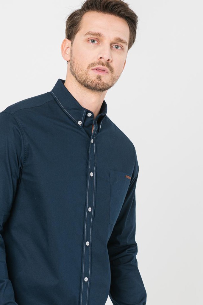 Dark Navy Men's Casual Shirt Xxl EU Supplies