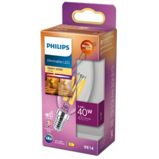 Vintage LED bulb Philips Classic BA35, E1