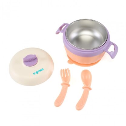 Thermal bowl with non-slip base, purple - Image 5