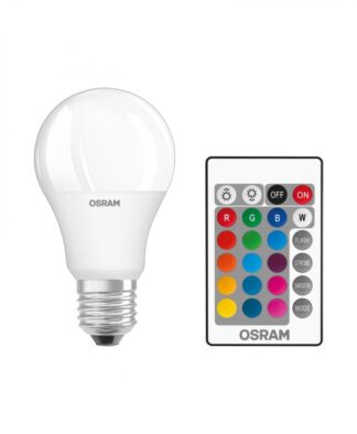 Set of 2 RGB bulbs with 2 remote controls included