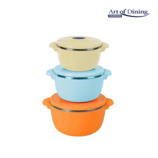 FOOD WARMER 3 PCS SET 2+4+6L,BELLY ORANGE