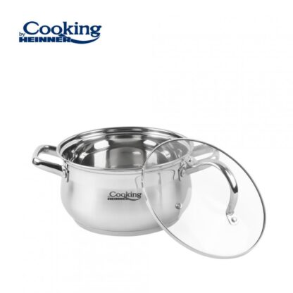 STAINLESS STEEL POT+LID 18 X 10.5 CM,2.6L,AMIRA - Image 3
