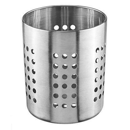STAINLESS STEEL UTENSIL HOLDER D:12 CM, H:14 CM
