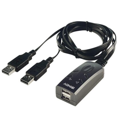 Switch KM Lindy 2 Port USB 1.1m, black