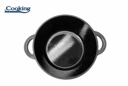 ENAMELED CAST IRON POT+LID 24x11.5CM,4L,MARBLE GREY - Image 4