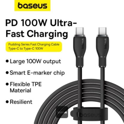 Baseus Pudding USB-C-USB-C Cable, Black - Image 2