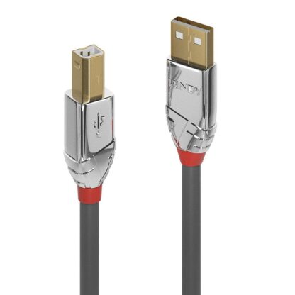 Lindy 5m USB 2.0 Type A to B Cable, Chrome Line