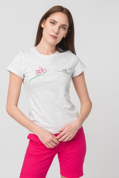 Light Gray-M Women's Family Bicycle Casual T-Shirt - Image 4