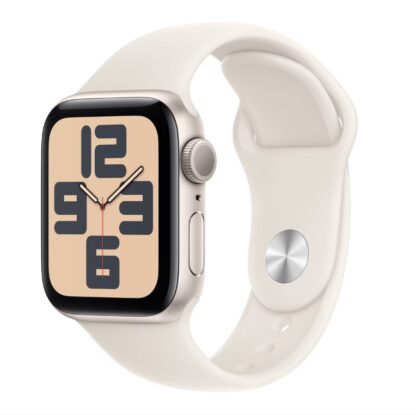 Apple Watch SE GPS 40mm Starlight Aluminium Case with Starlight Sport Band - M/L - Image 2