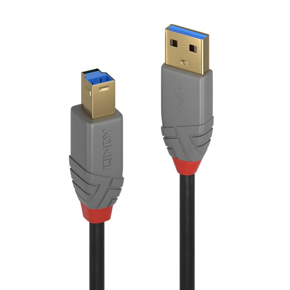 Lindy Cable 0.5m USB 3.0 Typ A To B, Anthra Line - EU Supplies