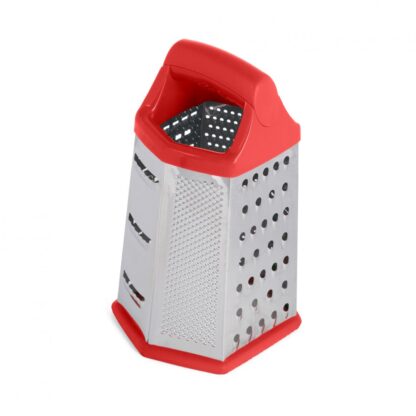 GRATERS 6 SIDES, 14X12X23 CM, RED