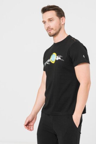 Men's Casual T-Shirt Bicycle Hand Black-Xl