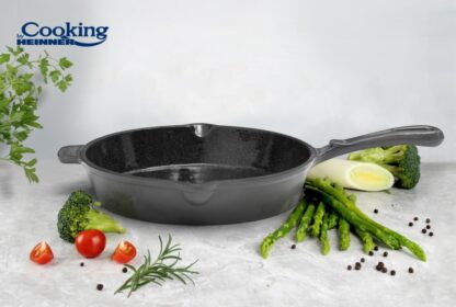 ENAMELED CAST IRON PAN 26 x 5 CM 26x5CM,MARBLE GREY - Image 4
